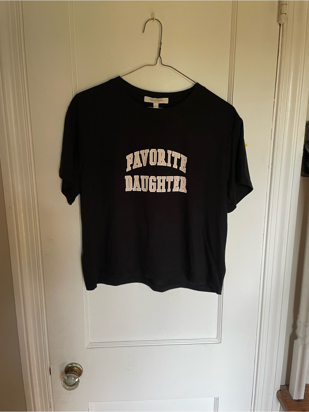 Favorite Daughter The Cropped Collegiate Tee Women’s Size Large New with tags